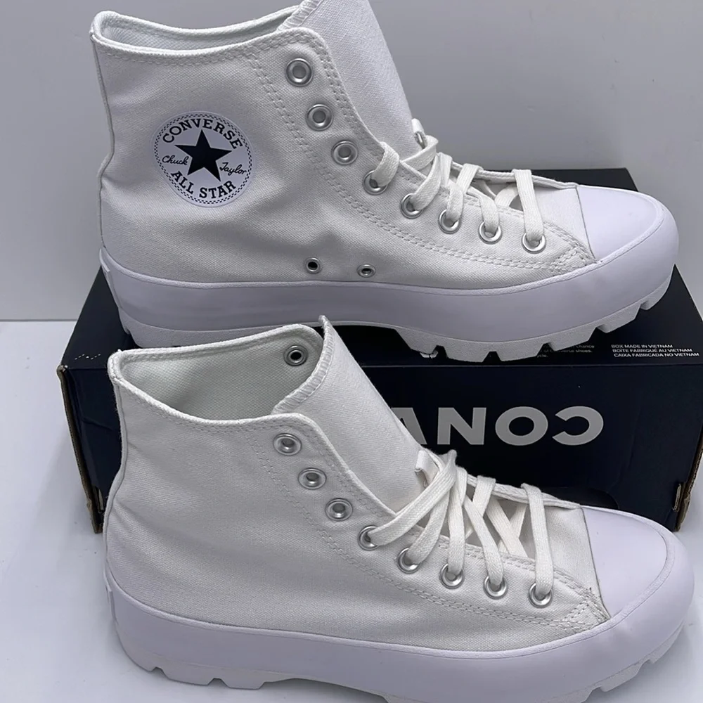 Converse WMNS CTAS LUGGED HI WHITE/BLACK/WHITE 565902C Platforms Sneakers